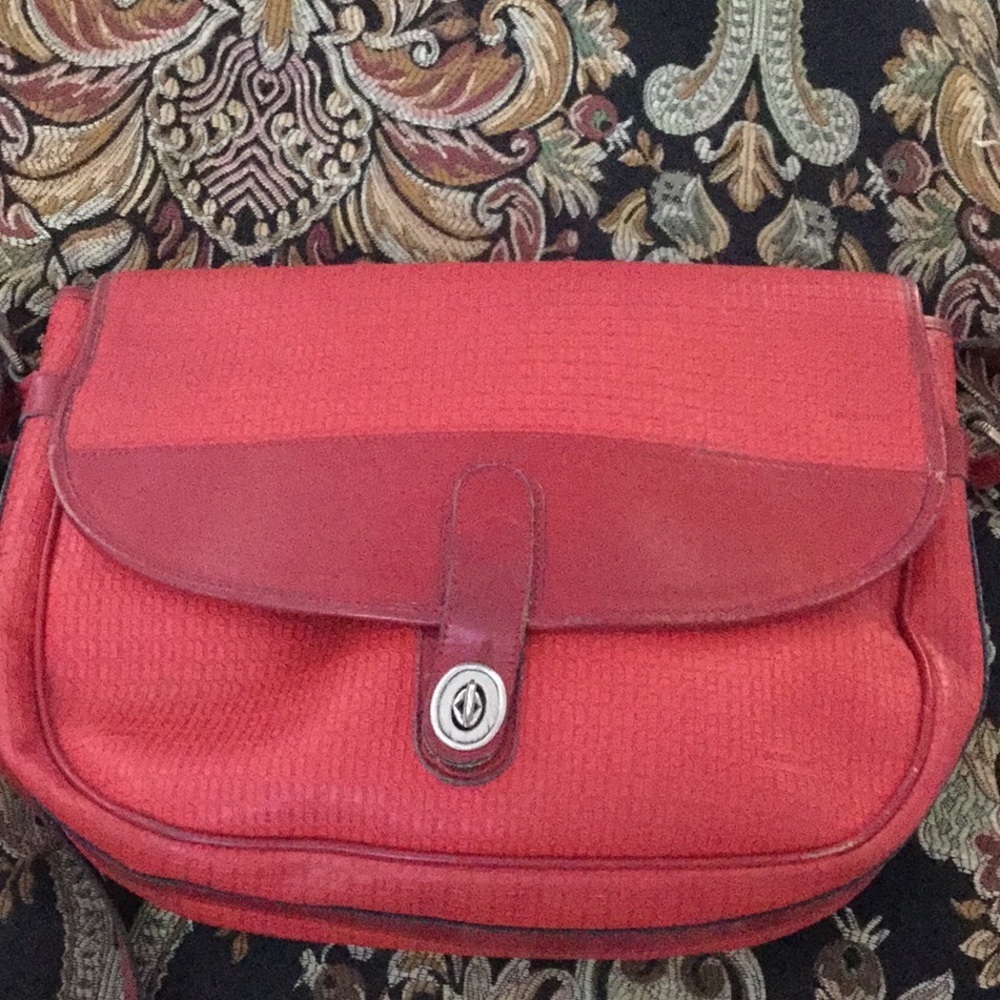 Tacchini Red Leather Handbag